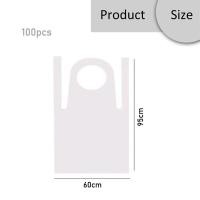 ราคา 100ชิ้น กล่อง ผ้ากันเปื้อน เอี๊ยมพลาสติก เอี๊ยมกันเปื้อน กันน้ำ เอี้ยมพลาสติก เสื้อกันเปื้อน แบบใช้แล้วทิ้ง มีให้เลือก 2 ขนาด (24129490434)