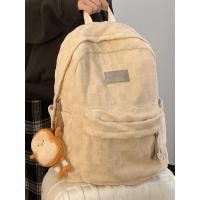 ราคา ZEFAN New womens bag large capacity solid color versatile backpack suitable for students high school students cute color backpack (23732699525)