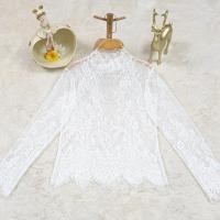 ราคา เสื้อเชิ้ตผู้หญิงแขนยาวสีดำ ชั้นในลูกไม้ ทรงสั้น โปร่งใส ครึ่งตัว ขอบลูกไม้ขาว แฟชั่นฤดูใบไม้ผลิ 2025 (24097556368)