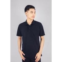 ราคา SAMPOLO เสื้อโปโลผู้ชาย สีดำล้วน มีกระเป๋า (23743192365)