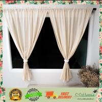 ราคา ผ้าม่านหน้าต่าง ผ้าฝ้ายบางพริ้วสีธรรมชาติ ไม่มีเชิง ขนาด 110x130cm ผ้าม่านผ้าฝ้าย ผ้าม่านวินเทจ ผ้าม่านสไตล์มินิมอล BSN130 (6660290346)