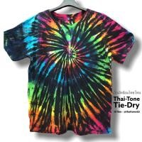 ราคา เสื้อยืดมัดย้อม สีเสื้อมัดย้อมกัดสี วินเทจ Cotton 100 เสื้อแฟชั่นผู้หญิง เสื้อแฟชั่นผู้ชาย S 5XL (13688103996)