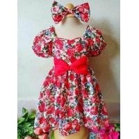 ราคา พร้อมส่ง ชุดทองกวาวเด็ก แขนตุ๊กตา พร้อมโบว์ ย้อนยุค รำวง วินเทจ (18123674584)