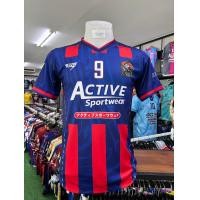 ราคา ด่วน จำนวนจำกัด เสื้อกีฬาพิมพ์ลาย คอวีสีน้ำเงิน แบรนด์ Active Sportwear A 06 (23844193585)