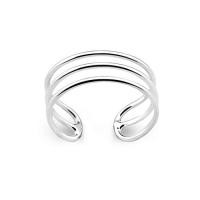 ราคา Silver thai 925 Sterling Silver Triple Band Toe Ring Silver toe ring handmade simple pain toe ring beach toe ring แหวนนิ้วเท้าสามเส้นแบบเรียบเงินแท้ 925 (16129094892)