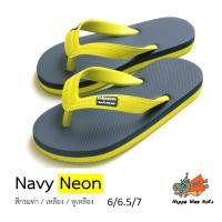 ราคา Hippo bloo kids รองเท้าแตะ ฮิปโปบูล เด็ก NAVY NEON KIDs สีกรมท่า เหลือง หูเหลือง เบอร์ 6 EU24 6 5 EU26 7 EU28 (848204996)