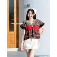 ราคา เสื้อพื้นเมืองผ้าฝ้าย เสื้อกะเหรี่ยงคอวี มีขนาดฟรีไซส์ บิ๊กไซส์ (24942468081)
