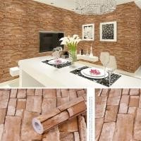 ราคา ขายดี WallIdeas วอเปเปอร ติดผนัง wallpaper สติ๊กเกอร์ pvc มีกาวในตัว ความกว้าง 45 เซนติเมตร หินกาบส้ม (20339824420)