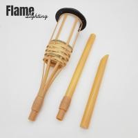 ราคา Luckuykicten ไฟสวนพลังงานแสงอาทิตย์ Ledโคมไฟสนามหญ้าเปลวไฟกลางแจ้งกันน้ำเปิด ปิดไฟฉายสำหรับรั้วบ้านทางเดินไม้ไผ่ไฟพลังงานแสงอาทิตย์ (20272285582)