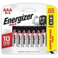 ราคา ถ่านอัลคาไลน์ Energizer Max AAA แพ็กพิเศษ 8 4 ENERGIZER MAX AKL BONUSPACK E92AAA BP8 4 (25975832979)
