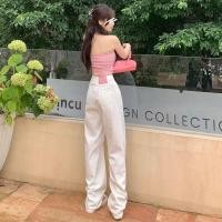 ราคา กางเกงยีนส์ทรงตรงเอวสูงสีขาว ทรงหลวม ยาวถึงพื้น กางเกงขายาวทรงหลวมสำหรับผู้หญิงในช่วงฤดูร้อนปี 2024 กางเกงยีนส์ทรงสลิมฟิต (23144996682)