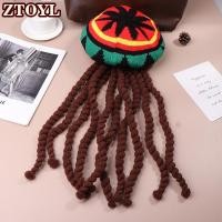 ราคา ZTOYL หมวกเร็กเก้พร้อมเดรดล็อกส์หมวกถักเปียสวมสบายสไตล์เรกเก้เบเร่ต์ชนเผ่าหมวกถักขนสัตว์สำหรับเครื่องแต่งกาย (25685039858)