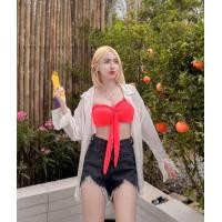 ราคา RZ เซ็ต 2 ชิ้น เสื้อเกาะอกนีออนผูกโบว์ เสื้อเชิ้ตซีทรูแขนยาว ใส่เล่นสงกรานต์นี้ (24027916030)