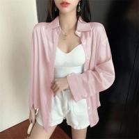 ราคา Chili koko c187เสื้อเชิ้ตแขนยาวซีทรูเซ็กซี่ผู้หญิง เปิดหลัง เสื้อคลุมบางๆชีฟอง เสื้อผ้าแฟชั่น กันแดด สไตล์เกาหลี สีพื้น สีขาว (15891062042)