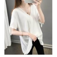 ราคา เสื้อเชิ้ตผ้าชีฟองแขนสั้นบางไซส์ใหญ่ฤดูร้อน 2025 ดีไซน์เก๋ไก๋ ปกปิดหน้าท้อง กระชับสัดส่วน เสื้อผ้าทำงานสำหรับผู้หญิงไซส์ใหญ่ (24443631391)