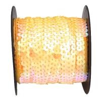 ราคา 100 หลา Lot สีเลื่อมริบบิ้นรอบแบนเลเซอร์ Paillettes Trims เลื่อมสําหรับงานฝีมือ DIY เย็บผ้ากระเป๋า Party ตกแต่ง (24442377747)