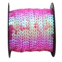 ราคา 100 หลา Lot สีเลื่อมริบบิ้นรอบแบนเลเซอร์ Paillettes Trims เลื่อมสําหรับงานฝีมือ DIY เย็บผ้ากระเป๋า Party ตกแต่ง (24442377752)