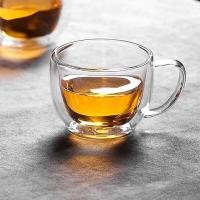 ราคา แก้วกาแฟชงชาแบบสองชั้นหนาอบสดมือทำจากแก้วทนความร้อน ชุดเครื่องดื่มชา กานจิว แก้วดื่มน้ำแข็ง แก้วดื่มน้ำ (25354767400)