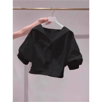 ราคา เสื้อเชิ้ตแขนพองสีขาว ทรงหลวม ทรงสั้น สำหรับผู้หญิง ฤดูร้อน 2025 แฟชั่นใหม่ แขนสั้น คอโปโล ทรงหลวม แขนพอง แขนสั้น (25287260906)