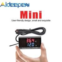 ราคา มอเตอร์ไซด์รถยนต์ Aideepen DC 12V จอแสดงผล LED แบบดิจิตอลเกจวัดโวลท์เกจวัดแรงดันไฟฟ้าแผงมิเตอร์ (8082915247)