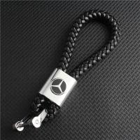 ราคา Mercedes Benz AMG รถหนังทอโลหะรถพวงกุญแจโลโก้อุปกรณ์เสริมสำหรับ BENZ พวงกุญแจผู้ถือแหวนอุปกรณ์เสริมในรถยนต์สีดำ (1137140659)