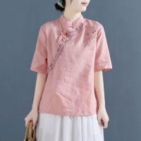 ราคา Lieoyuarn เสื้อเชิ้ตผ้าลินินสไตล์จีนวินเทจ (25412972722)
