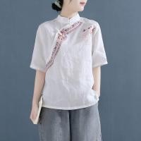 ราคา Lieoyuarn เสื้อเชิ้ตผ้าลินินสไตล์จีนวินเทจ (25412972718)
