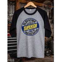 ราคา เสื้อแขนสามส่วน เสื้อแขนสามส่วนวินเทจ เสื้อไหล่สโลป เสื้อยืด เสื้อยืดวินเทจ Original Vintage รหัสสินค้า T 4 Man Clothing (22065213293)