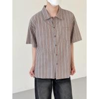 ราคา ProMan เสื้อเชิ้ตวินเทจสไตล์ญี่ปุ่น ลายทาง ลำลองแมทช์ลุคง่าย แบบหลวม (23634042278)