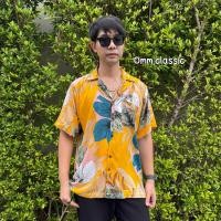 ราคา เสื้อฮาวายผ้านิ่ม สปันเรยอน ลายบัวเหลือง (20905764774)