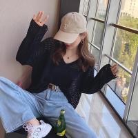 ราคา ohho 1530 เสื้อแฟชั่นไหมพรมถักฉลุบางเบา แขนยาว เสื้อไหมพรมตาข่าย ทรงหลวม สีพื้น แฟชั่นฤดูร้อน (22899357011)