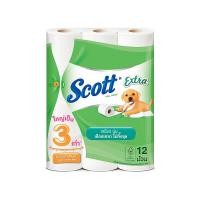 ราคา Scott Extra Super Jumbo Toilet Tissue x 12 Rolls สก๊อตต์ เอ็กซ์ตร้า กระดาษชำระ แพ็ค 12 ม้วน (3487972565)