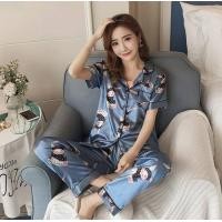 ราคา ชุดนอน ชุดนอนผ้าซาติน แขนสั้นขายาว ผ้าซาติน นุ่มลื่น ใส่สบาย ชุดนอนผู้หญิง ฟรีไซส์ ส่งฟรี ใช้ร่วมกับคูปอง (10421610441)