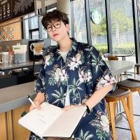 ราคา TOP clothing เสื้อเชิ้ตแขนสั้น เสื้อฮาวายลายต้นมะพร้าว เสื้อฮาวายชาย ใส่ได้ทั้งหญิงและชาย (23910540804)