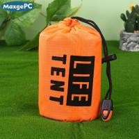 ราคา MaxgePC Sport 1 Person Emergency Shelter Survival Tent Kit Aluminum Film Triangle Tent Sleeping Bag With Storage Bag Outdoor Thermal Blanket (25801666179)