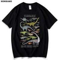 ราคา HOT NEW คำแนะนำยอดนิยม คอลเลกชันไดโนเสาร์ Animal World Jurassic ผ้าฝ้ายแท้พิมพ์แขนสั้นระบายอากาศได้ S 5XL (24653682309)