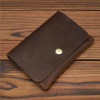 ราคา Retro Crazy Horse Leather Mens Simplicity Slim Wallet Cowhide Credit Card Holder Handmade Thin Boys Moneybag (14986865644)