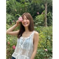 ราคา Ambellaพร้อมส่งเสื้อสายเดี่ยวลายลูกไม้มีสายผูกตรงปกงานน่ารักมากๆใส่สวยลายฉลุ (26299133934)