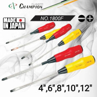 ราคา CHAMPION ไขควง 1800F ปากแบน ปากแฉก 4 6 8 10 12 ด้ามยาง (21747027115)