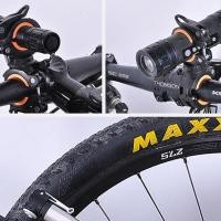 ราคา 360 Degree Rotating Cycling Bike Light Double Holder LED Front Flashlight Lamp Pump Handlebar Mount Holder Bicycle Accessorie Black Orange (25258856157)
