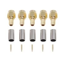 ราคา 5pcs SMA Male Plug RF Coaxial Connector Crimp for RG58 RG142 RG400 LMR195 RG223 (26032561432)