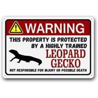 ราคา Leopard Gecko Metal Sign Funny Pet Warning Wall Art Exotic Small Pet Decor Gift for Reptile Lovers 8 x 12 Inch (25319051526)