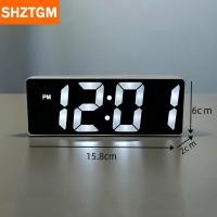 ราคา COD SHZTGM นาฬิกาปลุกกระจกขนาดเล็ก LED นาฬิกาปลุกดิจิตอลอิเล็กทรอนิกส์ตั้งโต๊ะนาฬิกาดิจิตอลตั้งโต๊ะตกแต่งโต๊ะเครื่องมือขนาดเล็กอัจฉริยะสำหรับบ้าน (25591898763)