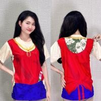 ราคา เสื้อยืดพิมพ์ลาย ลายคอกระเช้า ลายผ้าถุง เเขนสั้น เนื้อผ้าไมโครเกรดพรีเมี่ยม (26416270477)