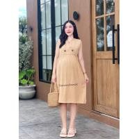 ราคา เดรสสไตล์มินิมอลผูกหลัง เดรสคลุมท้อง ไม่ท้องก็ใส่ได้น่ารักมากๆ (24634187270)