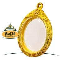 ราคา กรอบพระสำเร็จรูป งานทองสูตร ทรงไข่พิมพ์นิยม ขนาดหน้าจอ 2 8x3 5 cm No 25111 (24498377254)