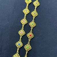 ราคา Fashion Jewele สังวาลย์ชุดไทย ประดับพลอยแบบแม่การะเกด พร้อมเข็มกลัด เครื่องประดับชุดไทย สีทองสีเงิน (23612080610)