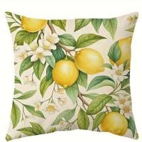 ราคา Home Decor Lemon and Floral Pattern Pillow Covers Pattern Cushion Cover Suitable for Sofa Bedroom Car Pillow Cover (126885710320)
