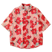 ราคา Suysuy พร้อมส่ง เสื้อเชิ้ต คอปก ลายดอก แฟชั่นเทศกาลสงกรานต์ เนื้อผ้าชีฟอง บางๆลื่นๆ ใส่เย็นสบาย สีสวยลายชัดมาก (24109962318)