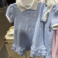 ราคา Tagkita ชุดเดรสเจ้าหญิงคอปกลายสก็อตจุดสีฟ้า ฤดูใบไม้ผลิใหม่ (26335532051)